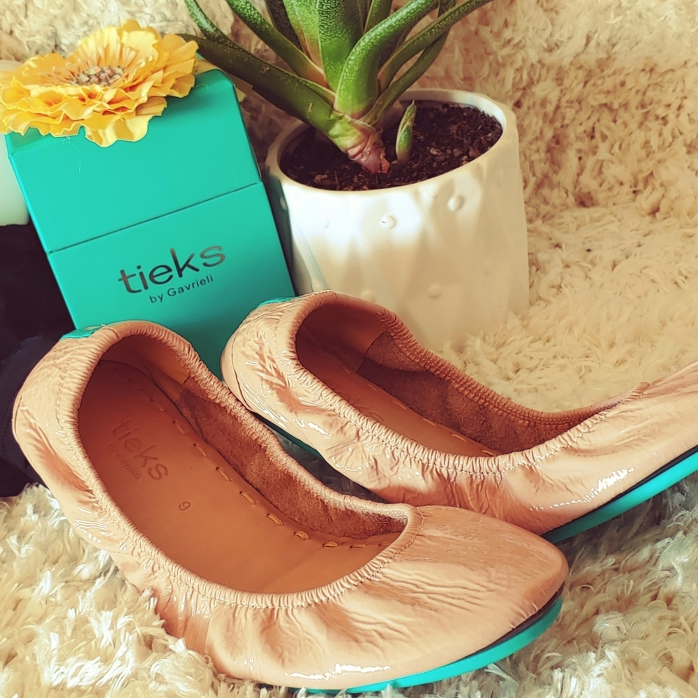 Tieks Blush Patent Ballerina Flats